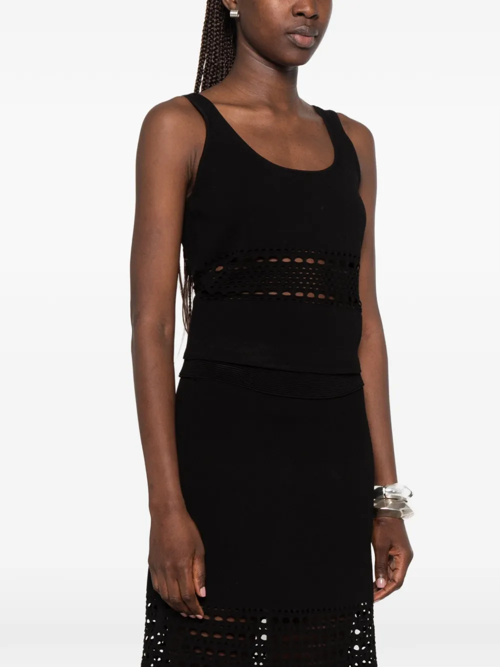 SIMKHAI Tanktop met stiksels Zwart