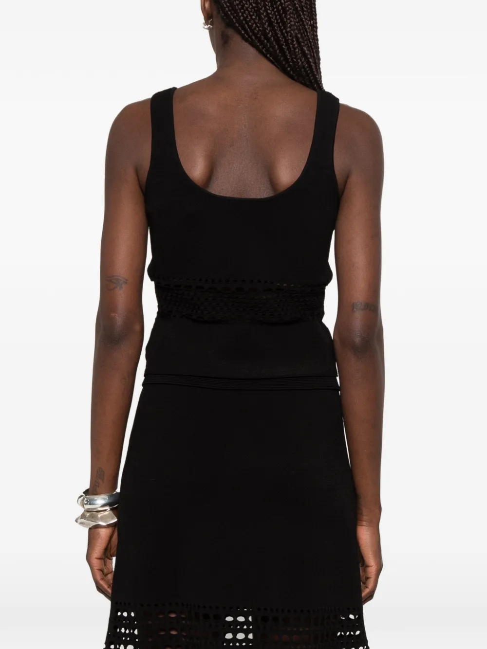 SIMKHAI Tanktop met stiksels Zwart