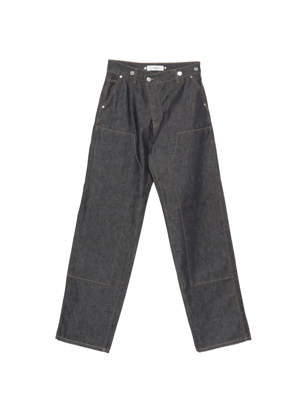 Victoria Beckham logo-patch jeans - Blu