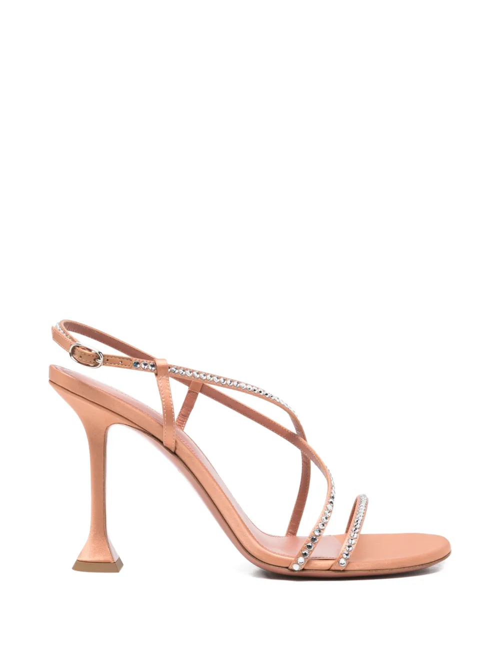 Amina Muaddi Sally crystal-embellished sandals - Nude