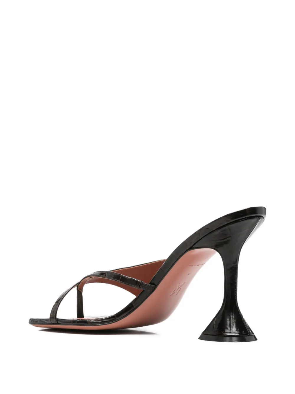 Amina Muaddi Shiona croc-effect sandals Zwart