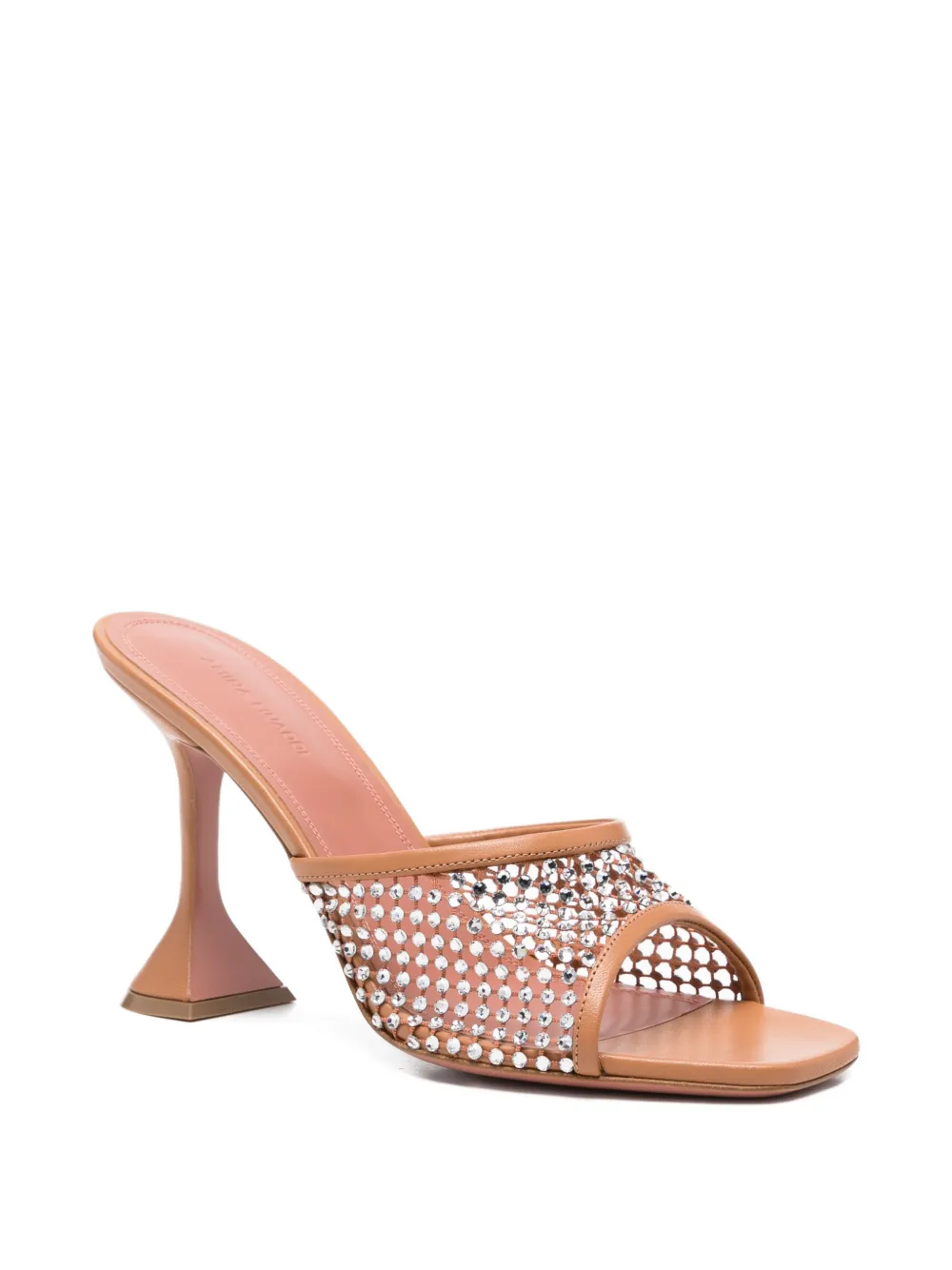 Amina Muaddi Lupita embellished sandals Beige