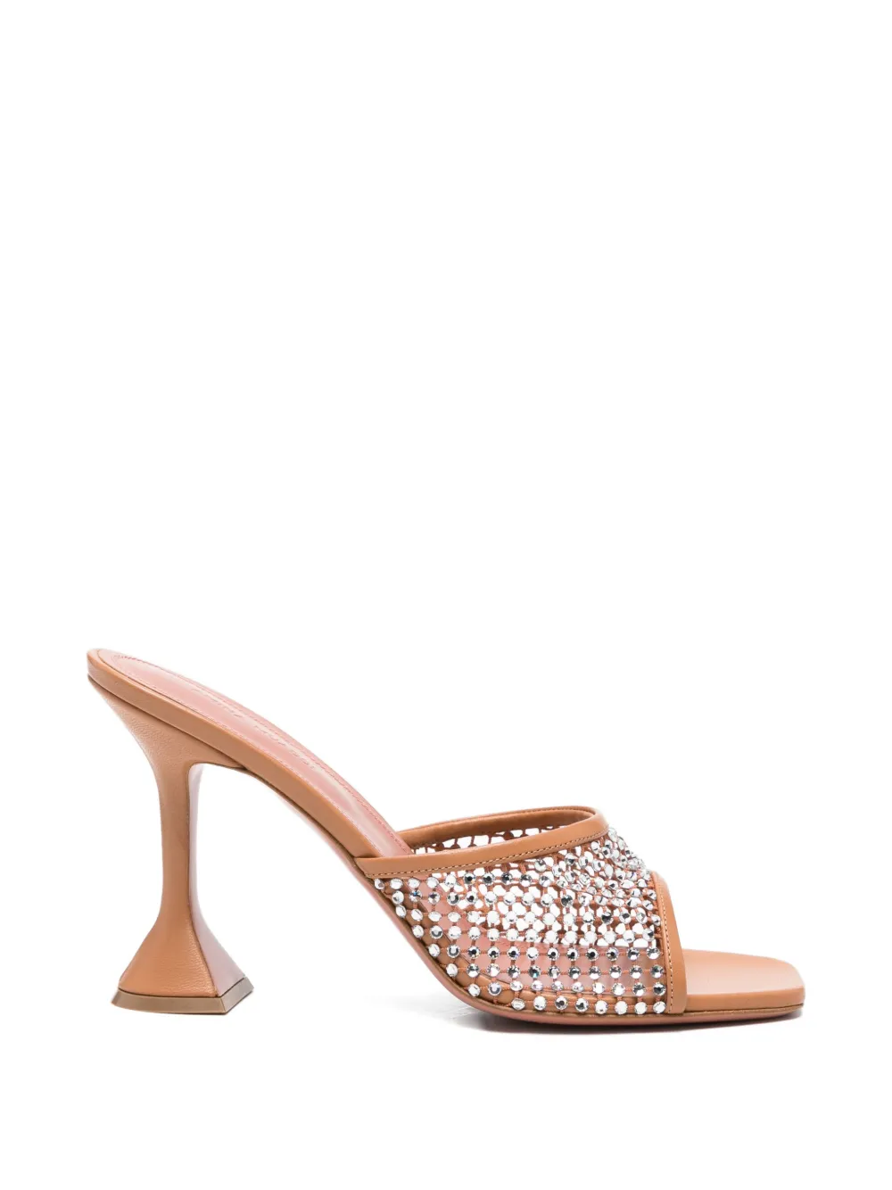 Amina Muaddi Lupita embellished sandals Beige