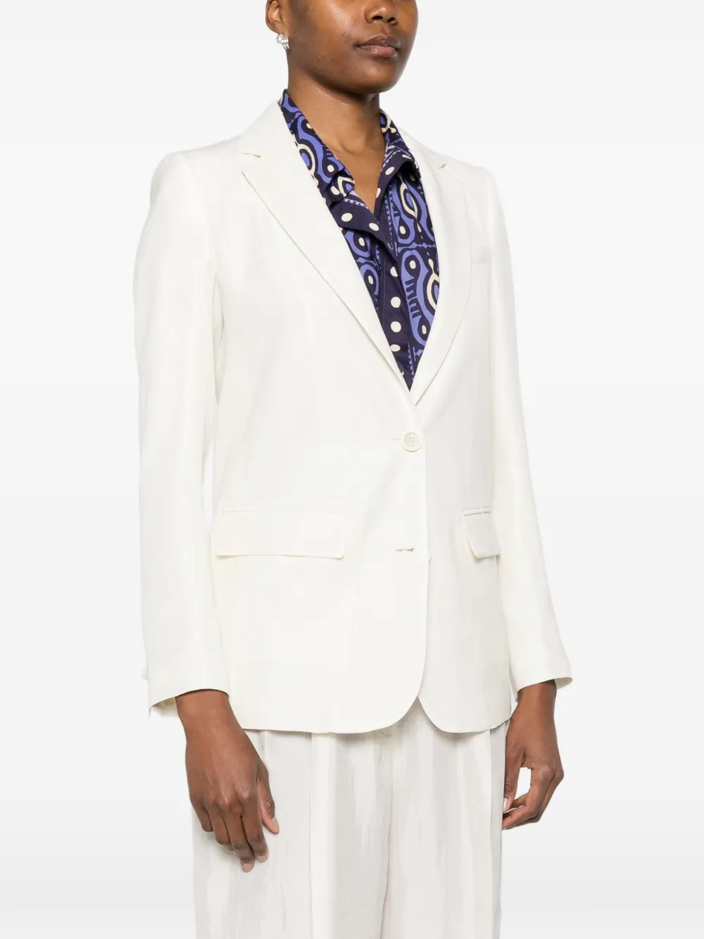 Fabiana Filippi Blazer met bewerkte revers Beige
