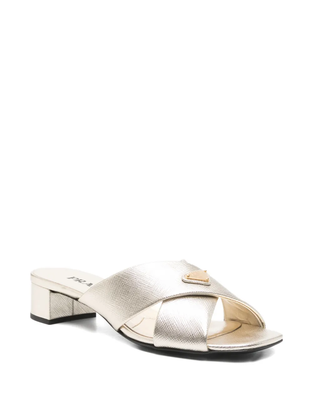 Prada Sandalen met gekruiste bandjes Goud