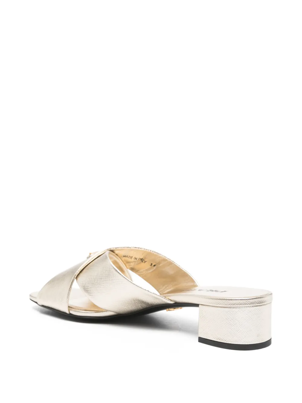 Prada Sandalen met gekruiste bandjes Goud