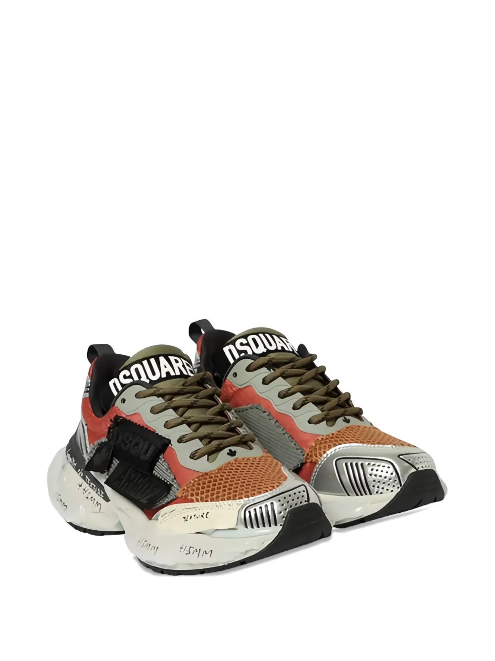 DSQUARED2 logo-detail lace-up sneakers Grijs