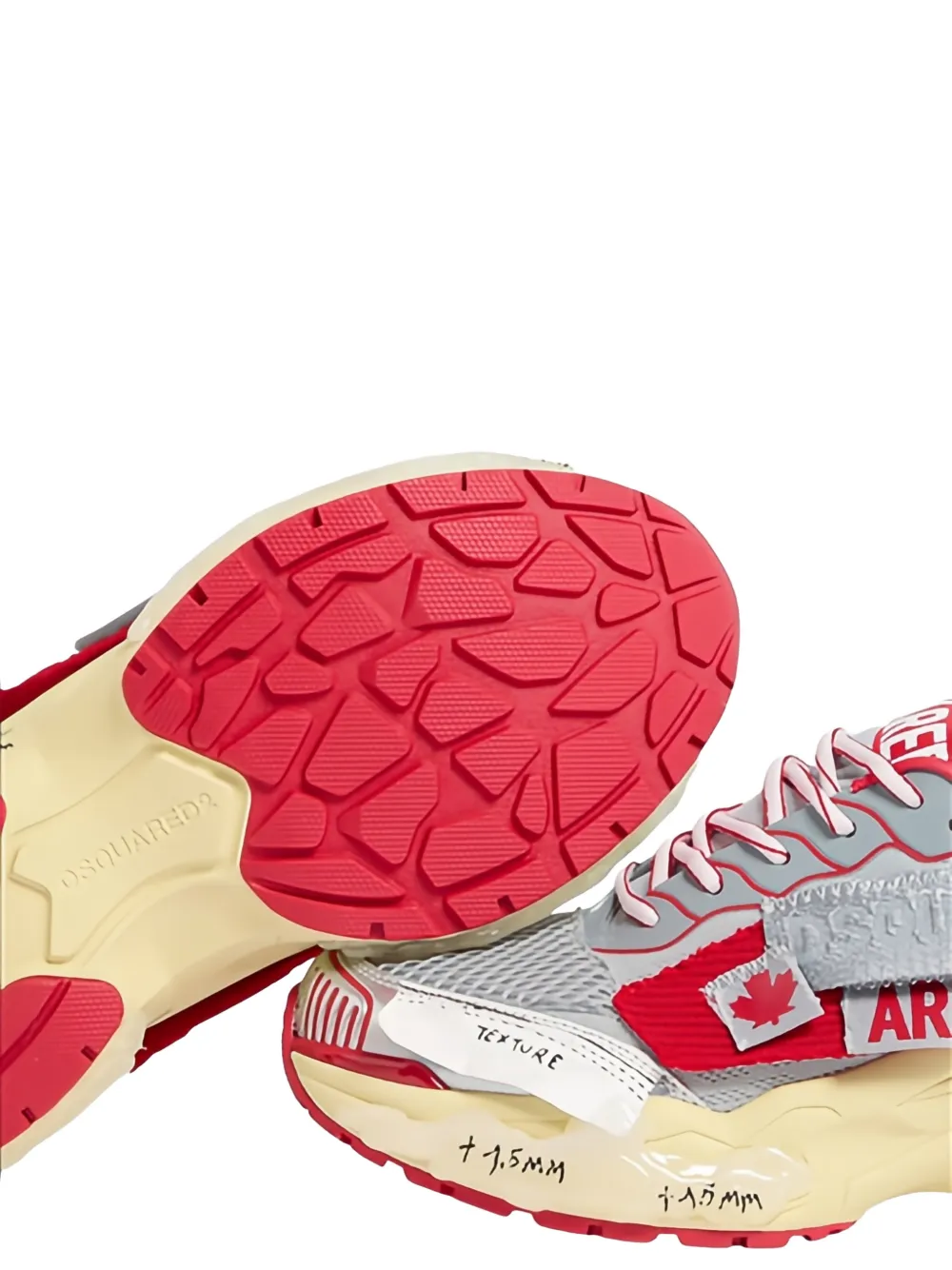 DSQUARED2 logo-detail lace-up sneakers Zilver