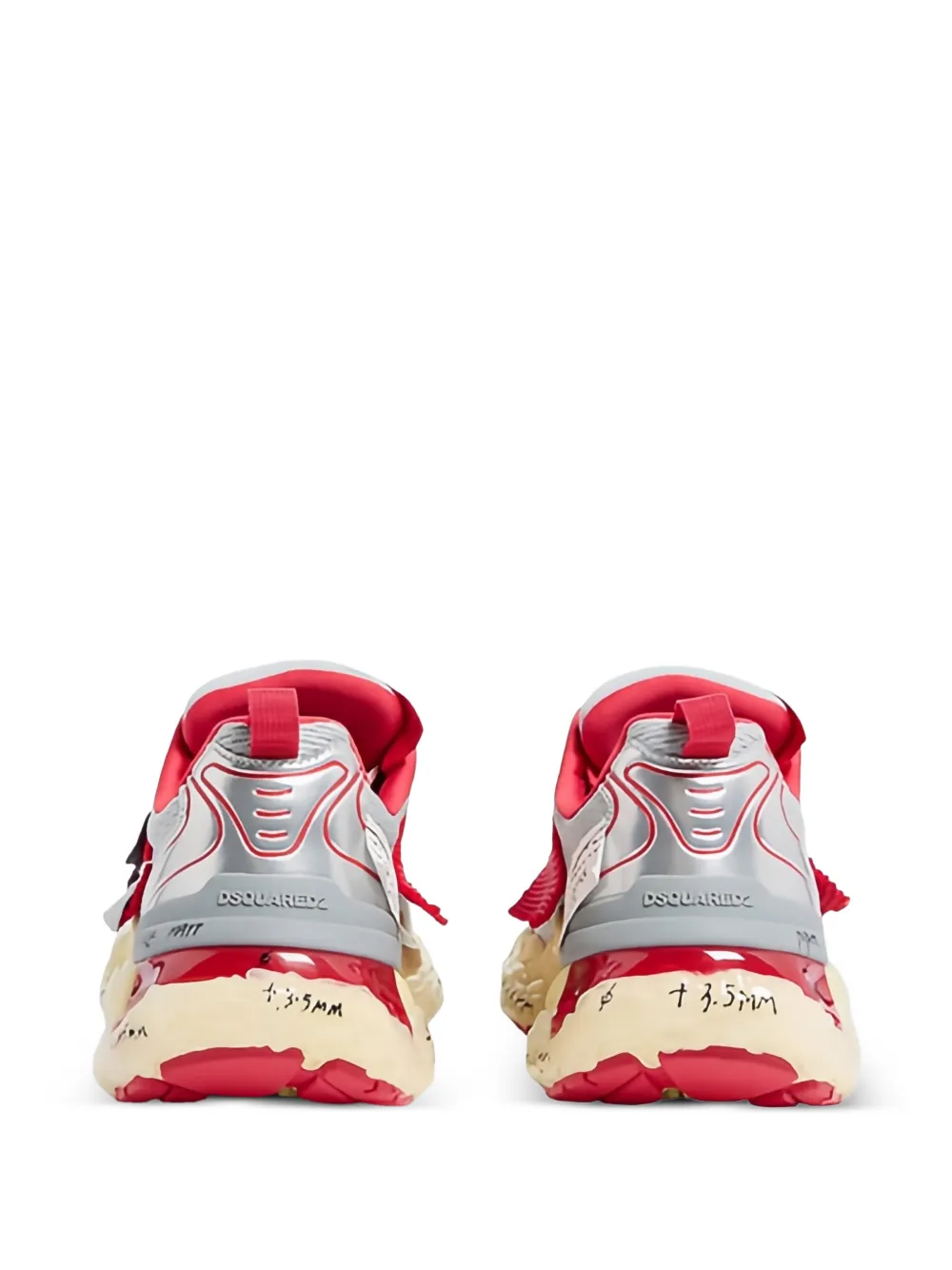 DSQUARED2 Sneakers met logodetail Zilver