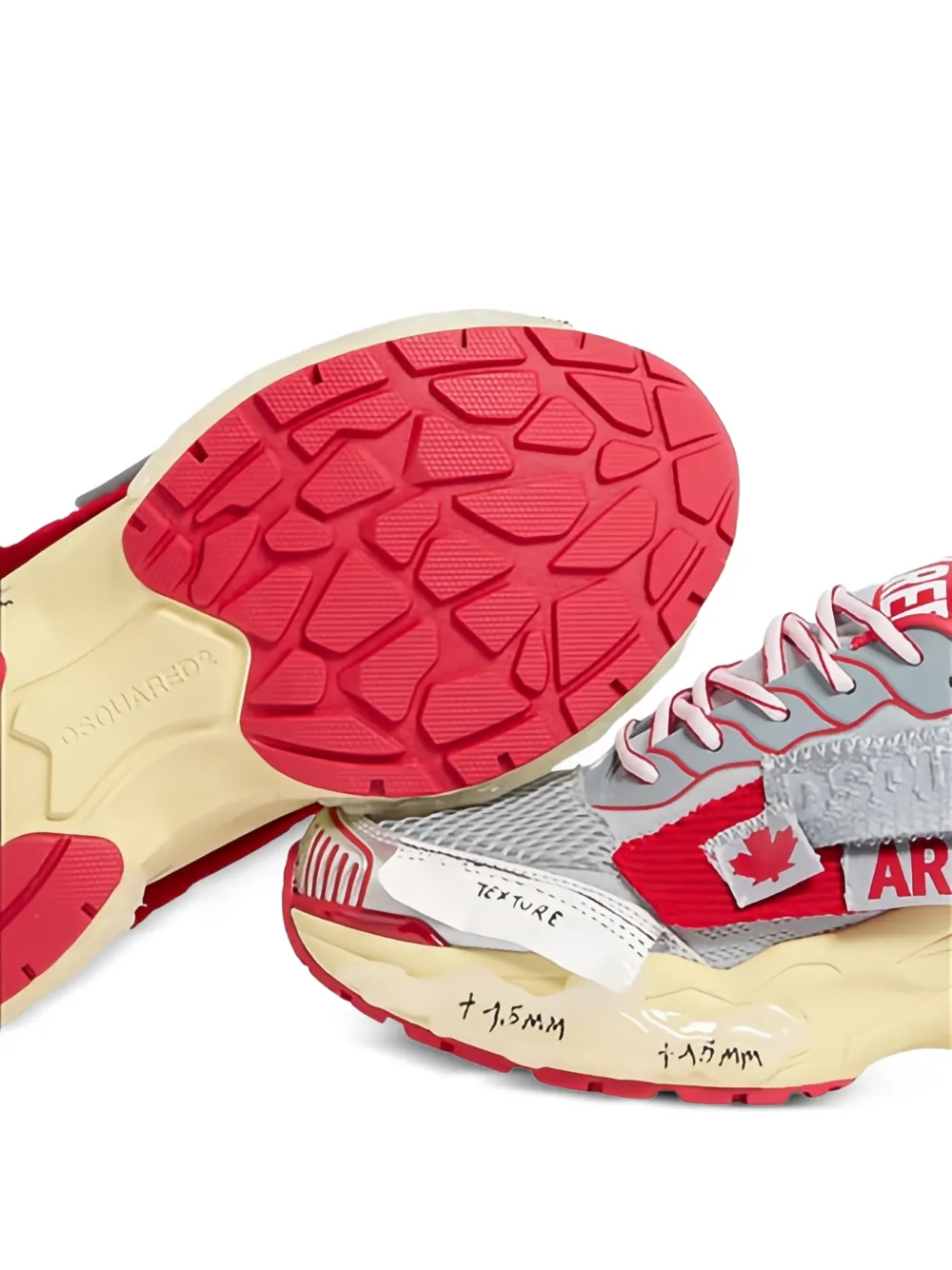 DSQUARED2 Sneakers met logodetail Zilver