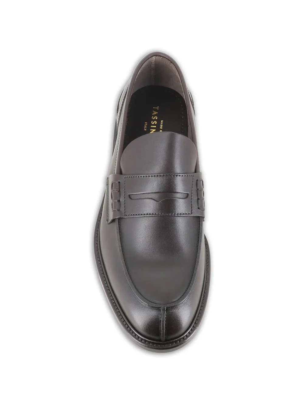 Tassinari Leren penny loafers Bruin