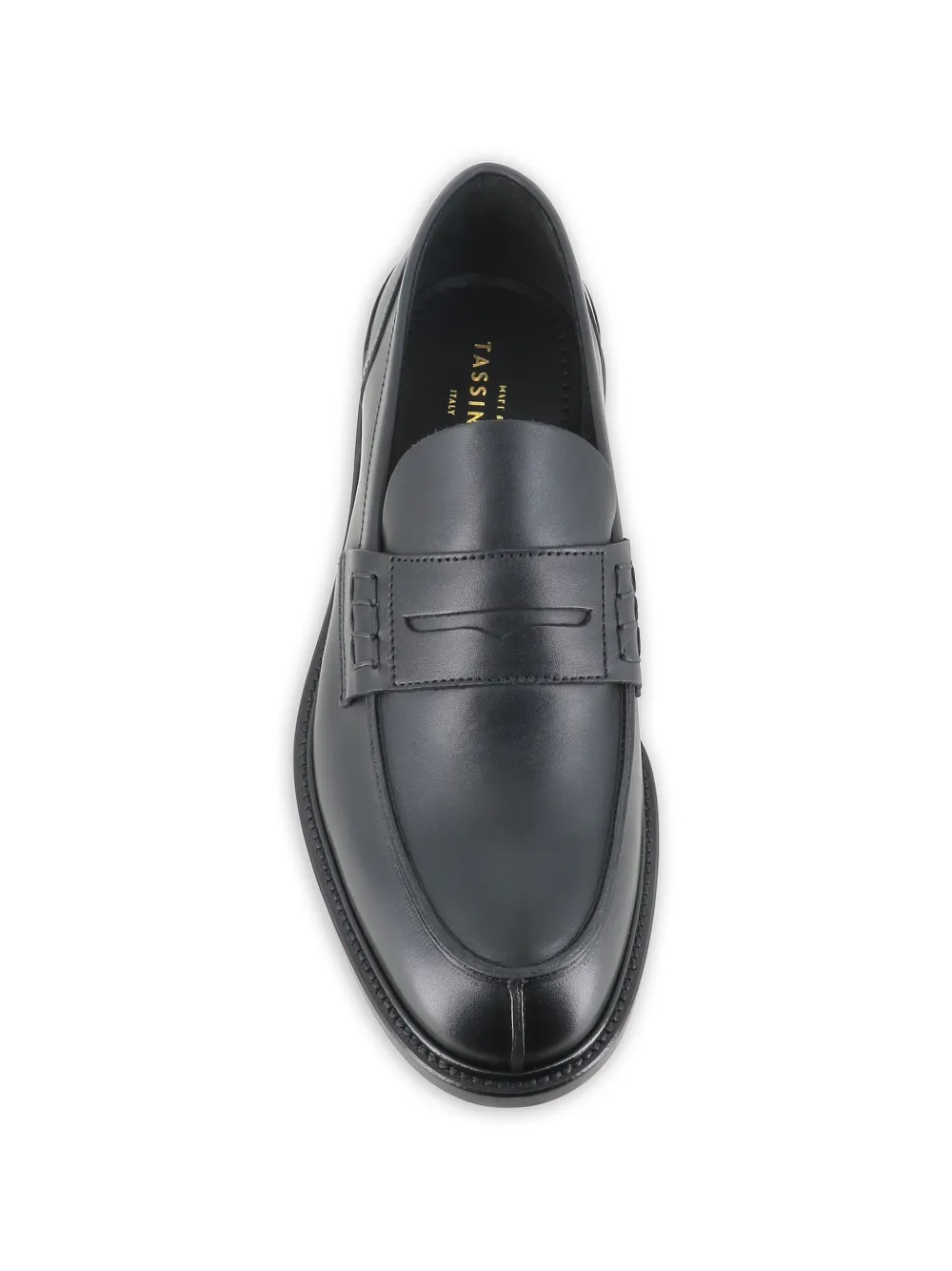 Tassinari Leren penny loafers Zwart