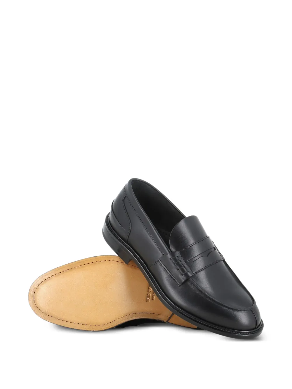 Tassinari Leren penny loafers Zwart