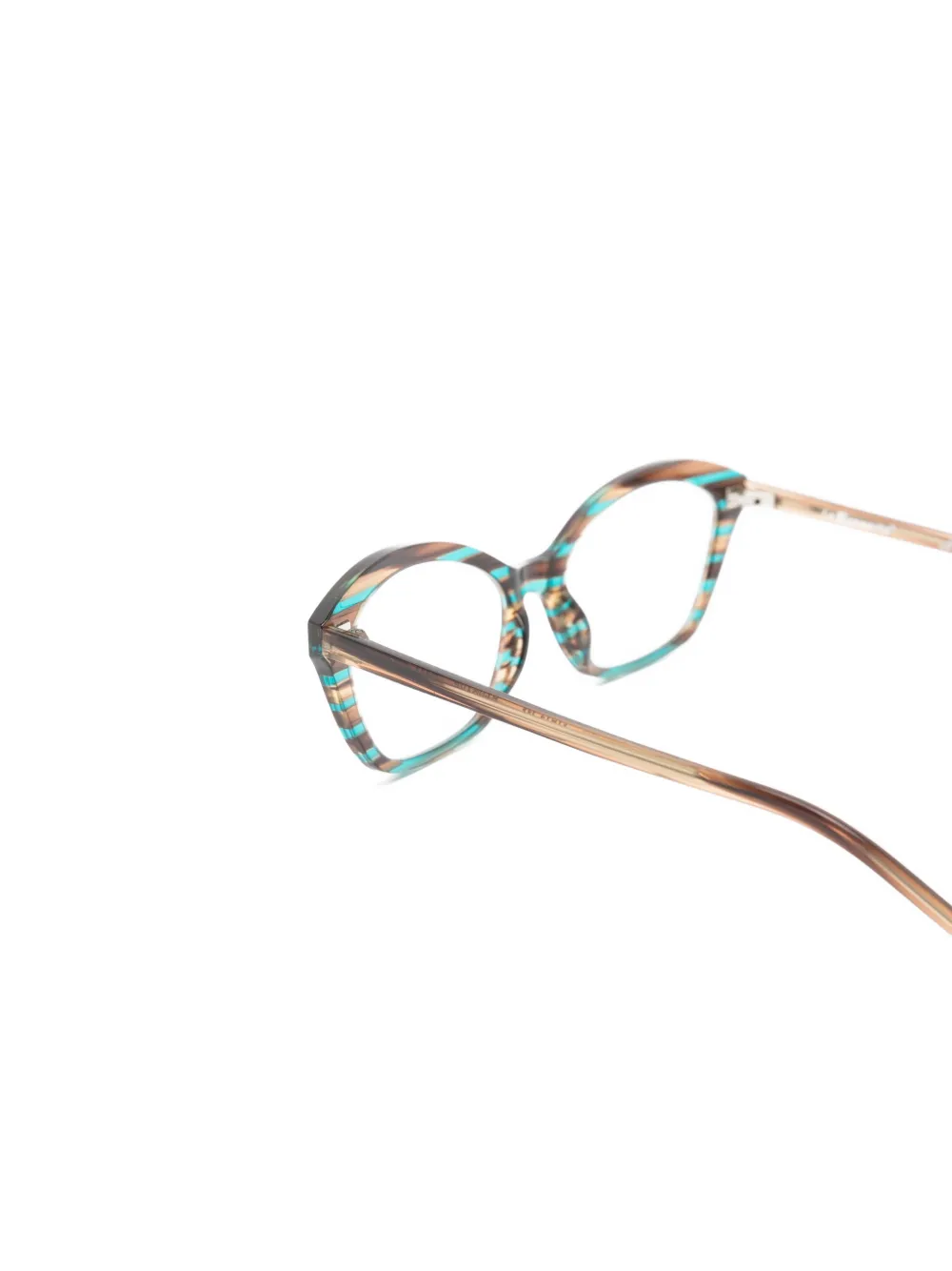  L.a. Eyeworks Pancake Striped Cat-eye Glasses - Green 