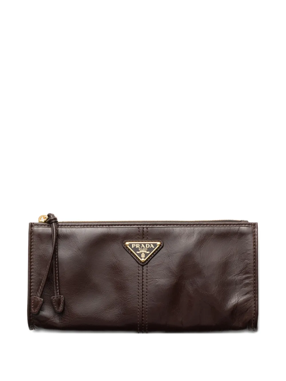 Prada leather pouch - Marrone