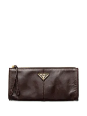 Prada Leather Pouch | Blue | FARFETCH