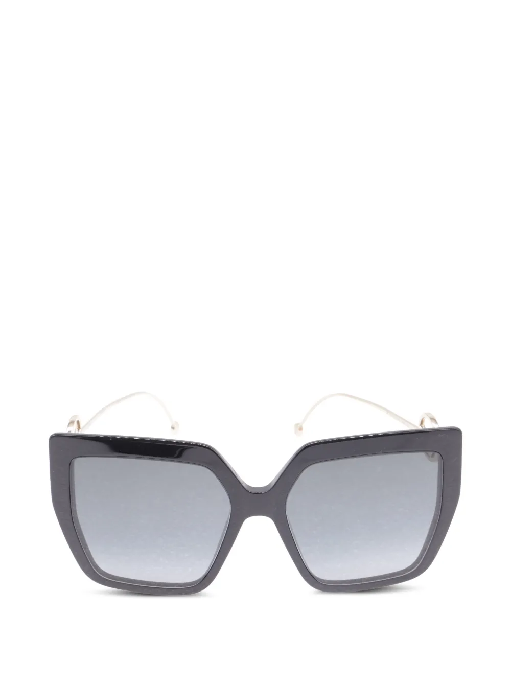 Fendi Pre-Owned 0410/s square-framed sunglasses - Nero