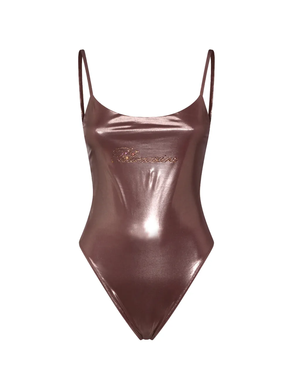Blumarine logo-detail swimsuit - Marrone