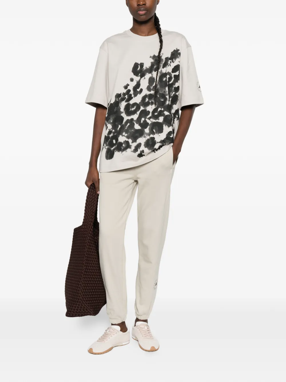 adidas by Stella McCartney Broek met trekkoord Beige