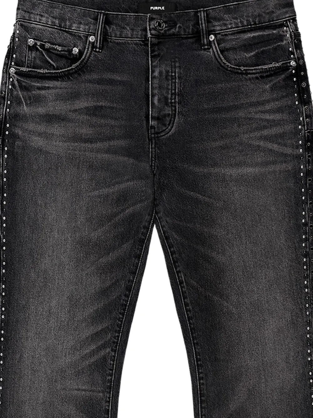 Purple Brand P004 verfraaide jeans Zwart