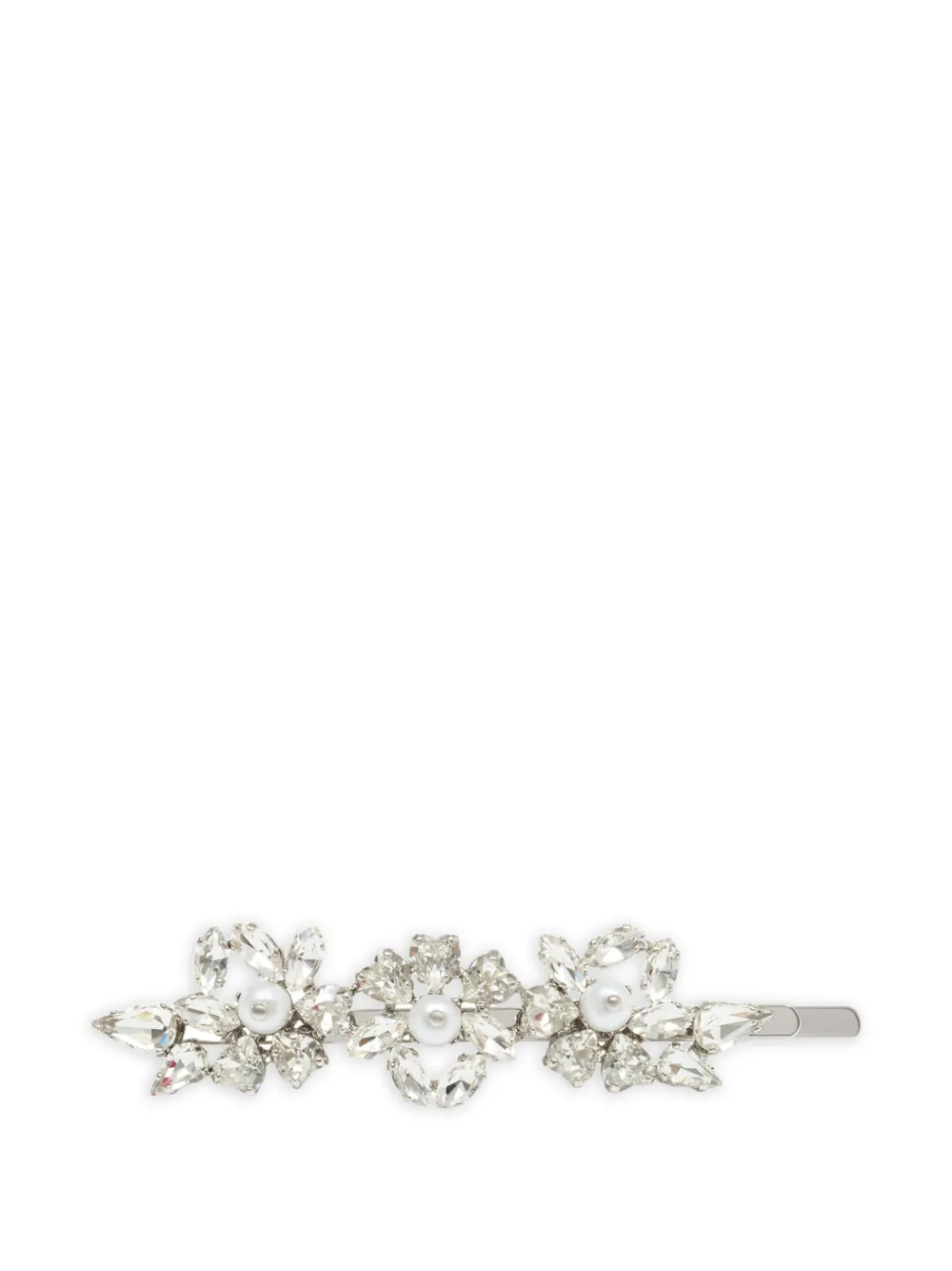 Simone Rocha Heartbloom floral-details hair clip - Argento