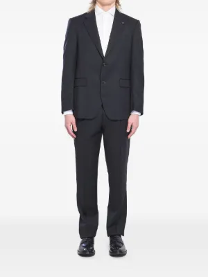 Brunello Cucinelli Pinstripe Linen Suit | Blue | FARFETCH