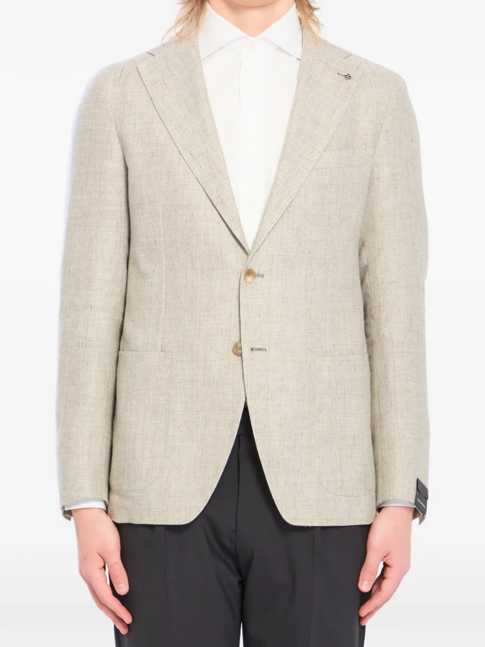 Tagliatore patch pocket linen jacket - Toni neutri