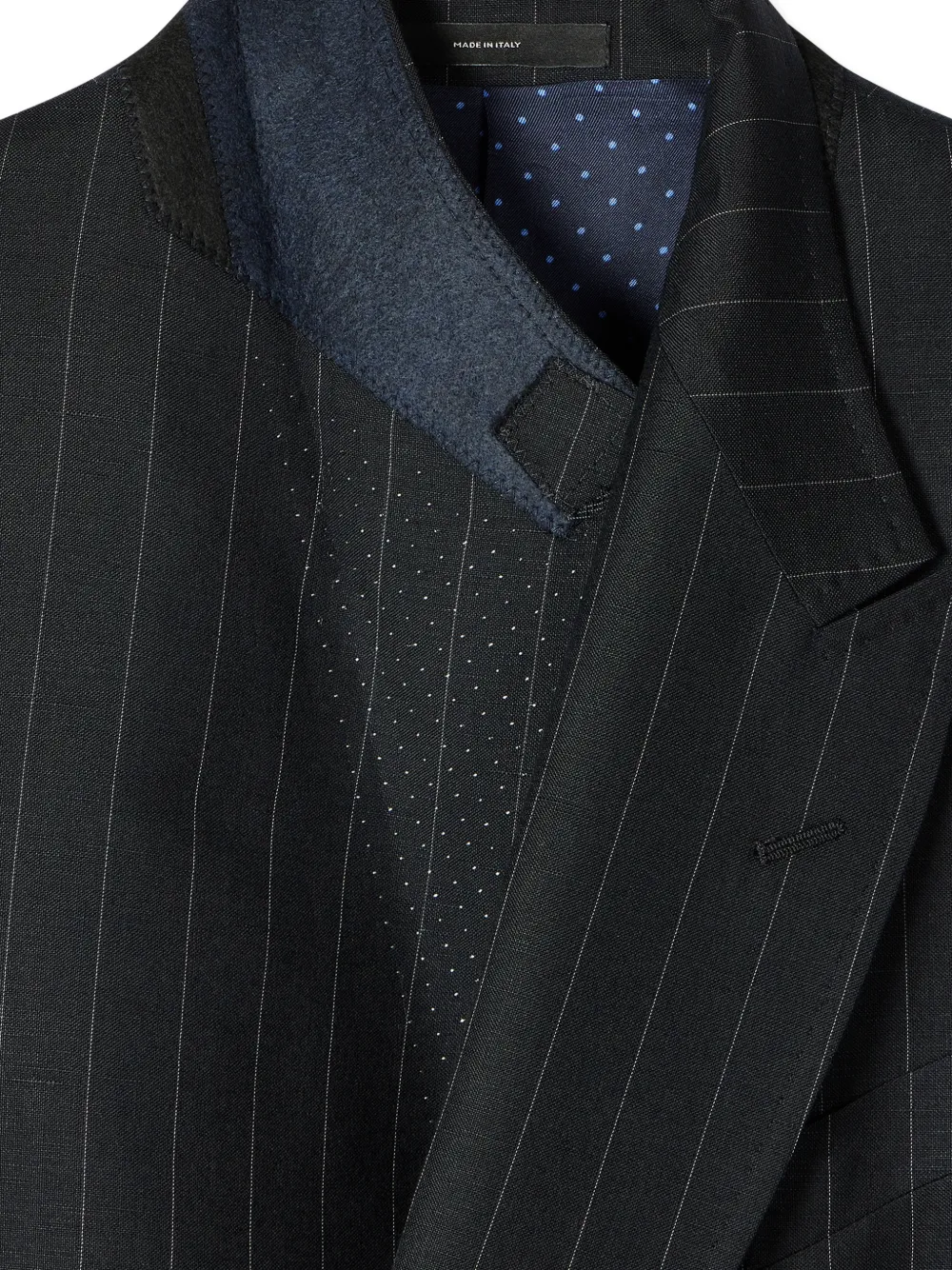 Paul Smith Blazer met krijtstreep en dubbele rij knopen Zwart