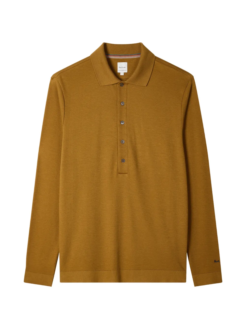 Paul Smith long-sleeve cotton polo shirt - Giallo