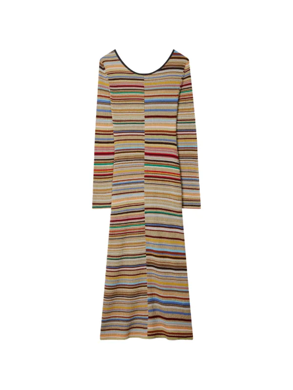 ribbed knit striped dress Women's Rib Knit Striped Bodycon Maxi Slip Dress Wholesale Capella Apparel