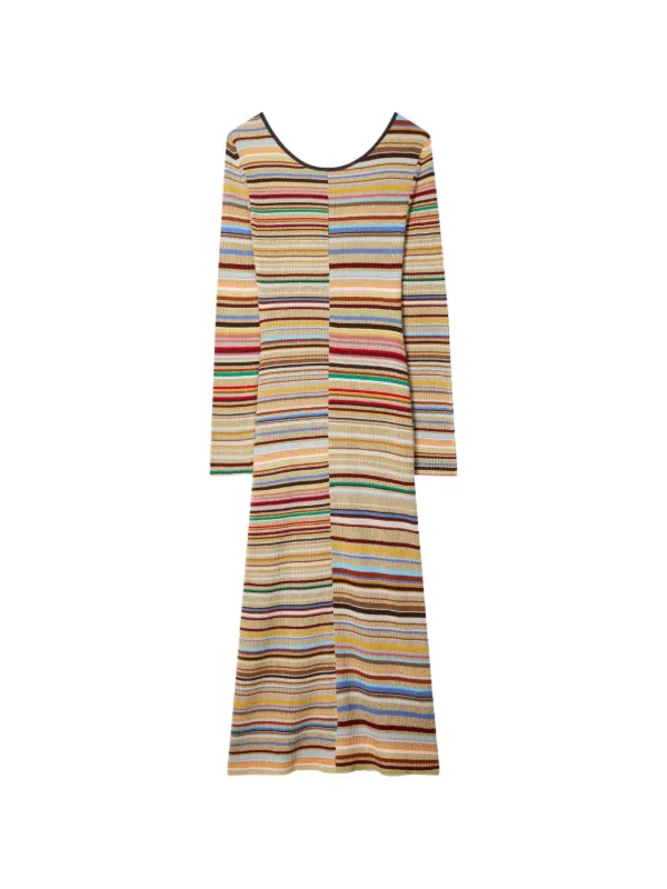 Paul Smith Glitter 'signature Stripe' Knitted Dress in Neutrals