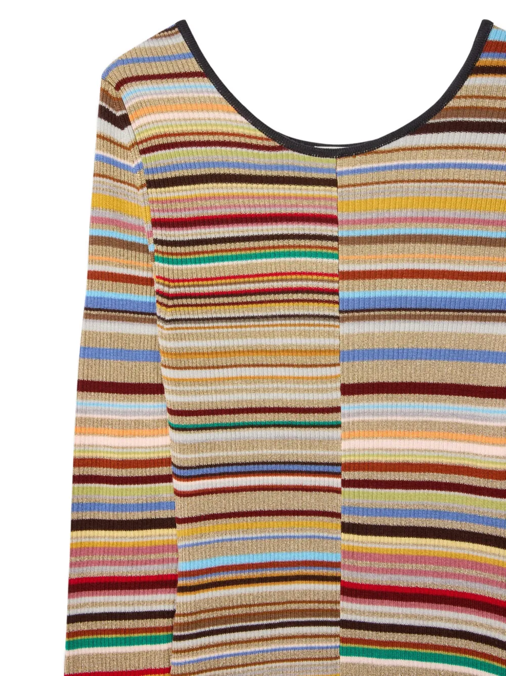 Paul Smith Signature Stripe ribgebreide jurk Beige