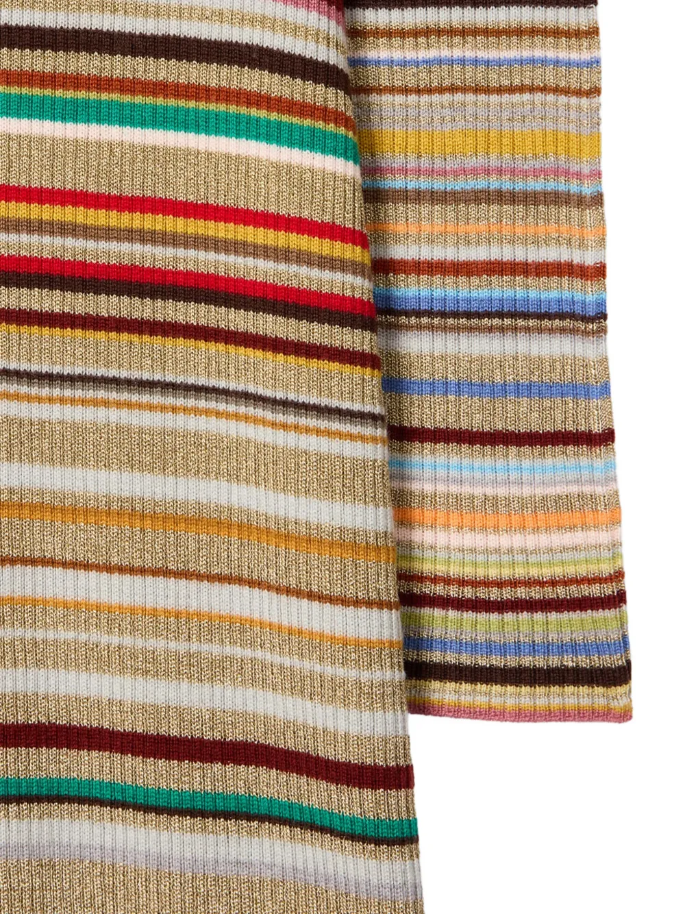 Paul Smith Signature Stripe ribgebreide jurk Beige