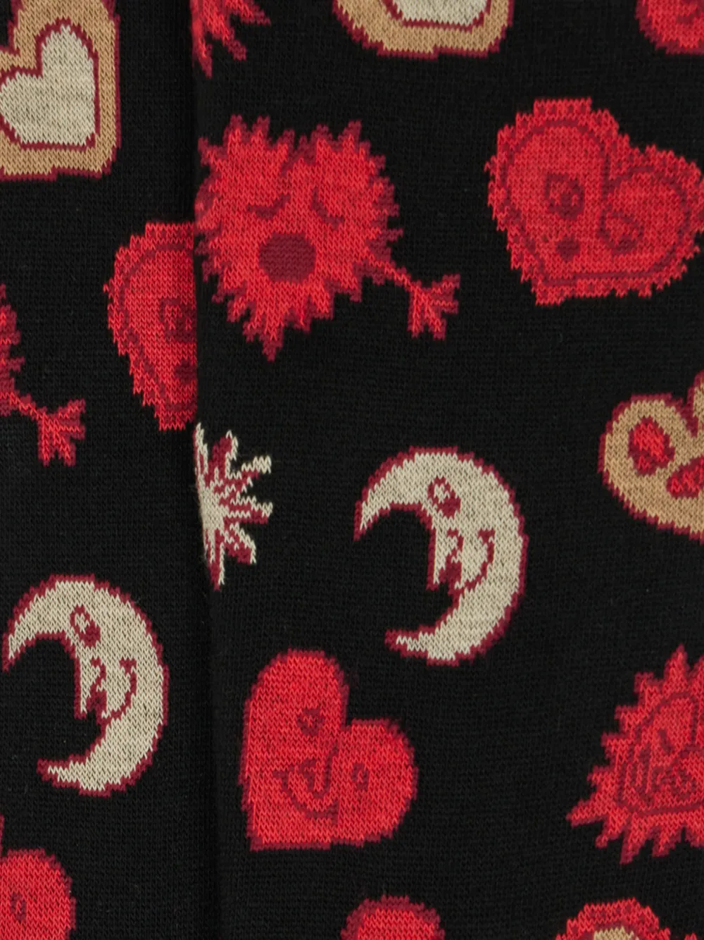 Paul Smith Sokken met hart en maanprint Zwart