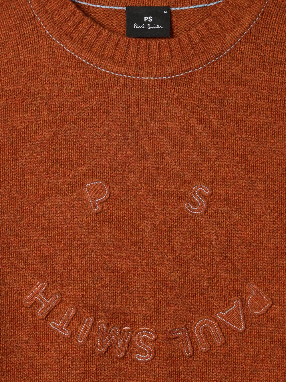 PS Paul Smith Sweater met borduurwerk en ronde hals Oranje