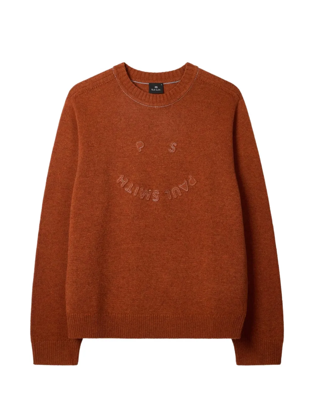 PS Paul Smith Sweater met borduurwerk en ronde hals Oranje