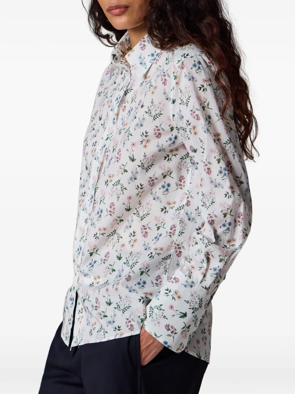 Paul Smith Liberty blouse met bloemenprint Wit