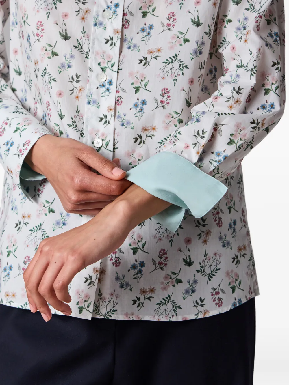 Paul Smith Liberty blouse met bloemenprint Wit