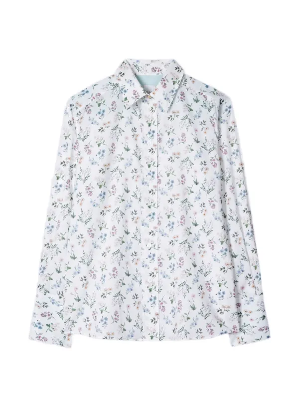 Paul Smith Liberty Floral Print Shirt in White
