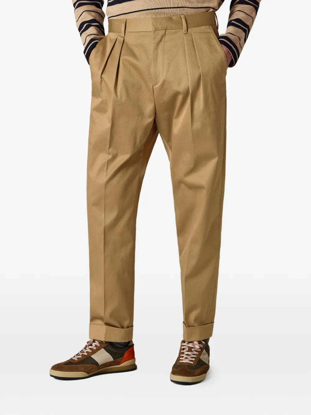 Paul Smith Broek met geplooid detail Beige