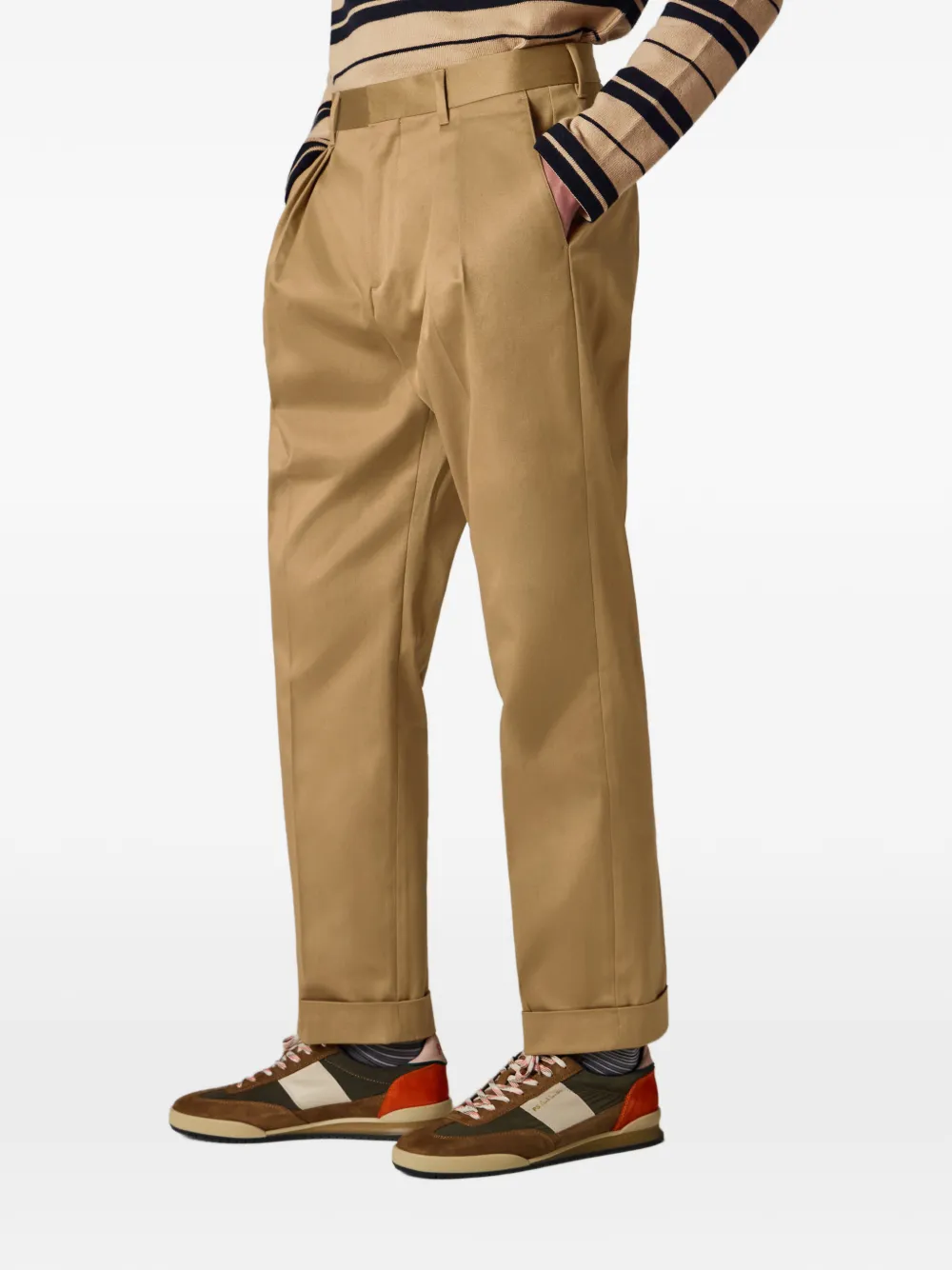 Paul Smith Broek met geplooid detail Beige