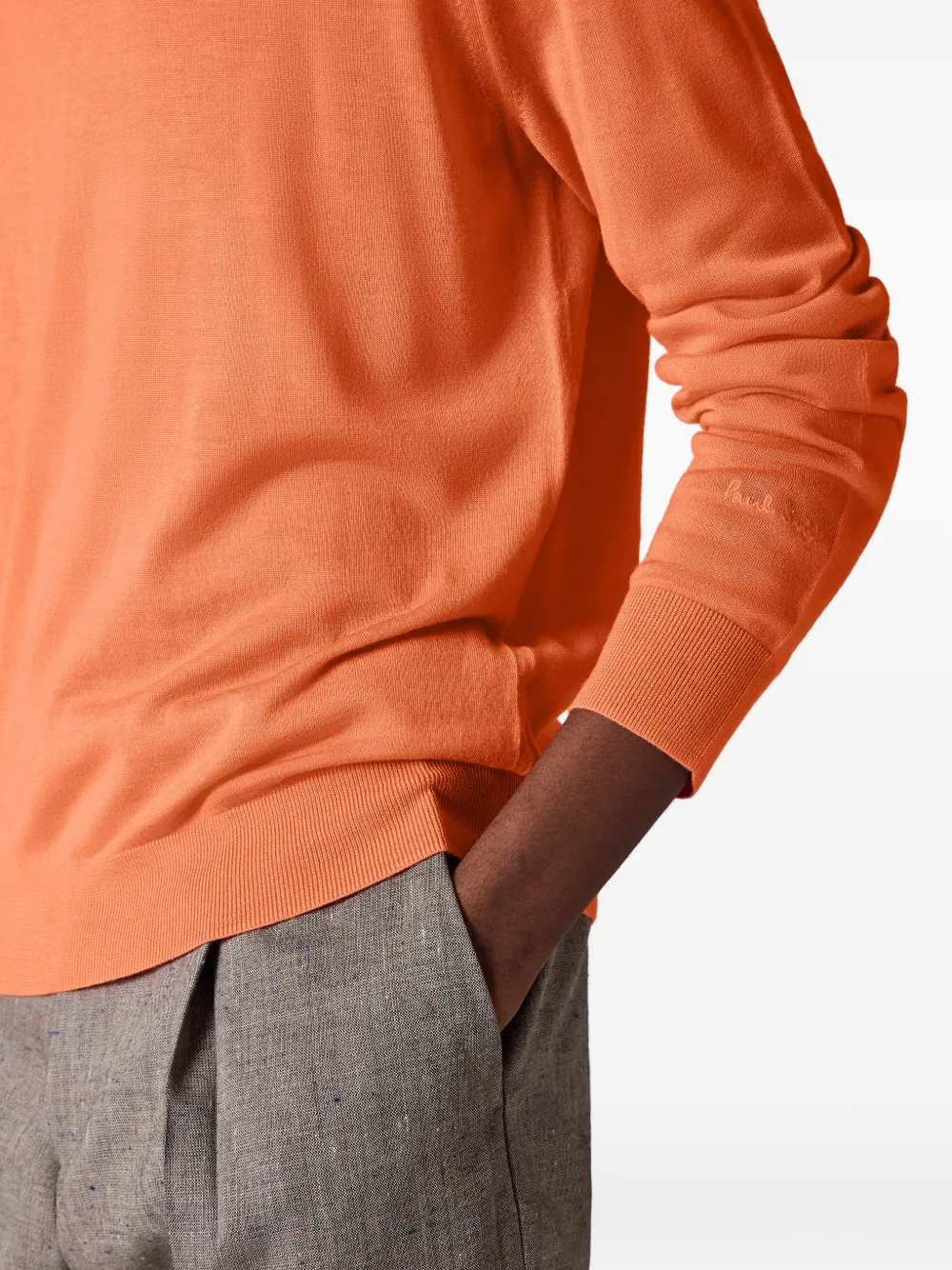 Paul Smith Artist Stripe trui van merinowol Oranje