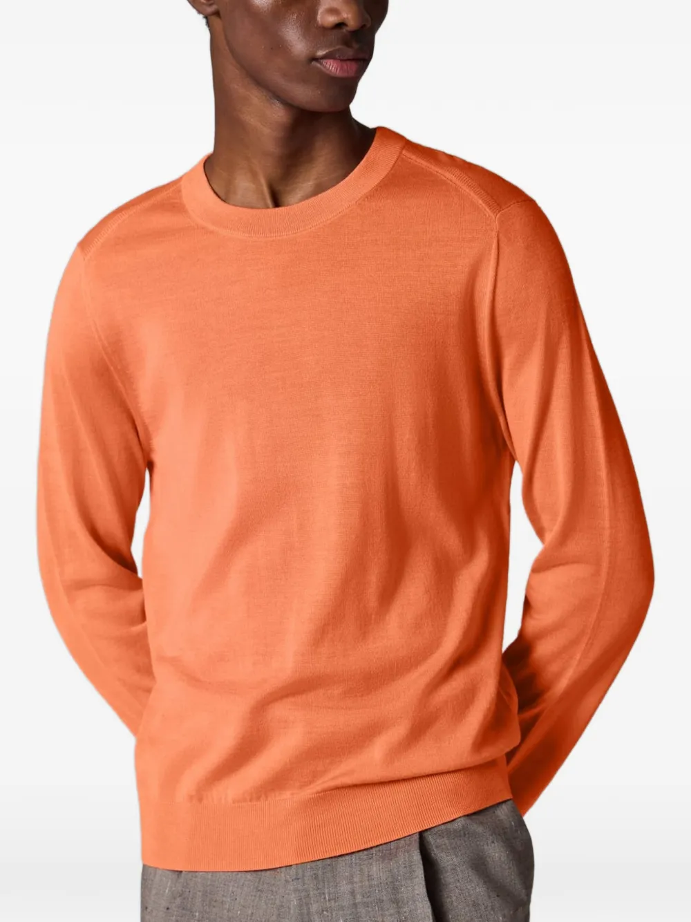 Paul Smith Artist Stripe trui van merinowol Oranje