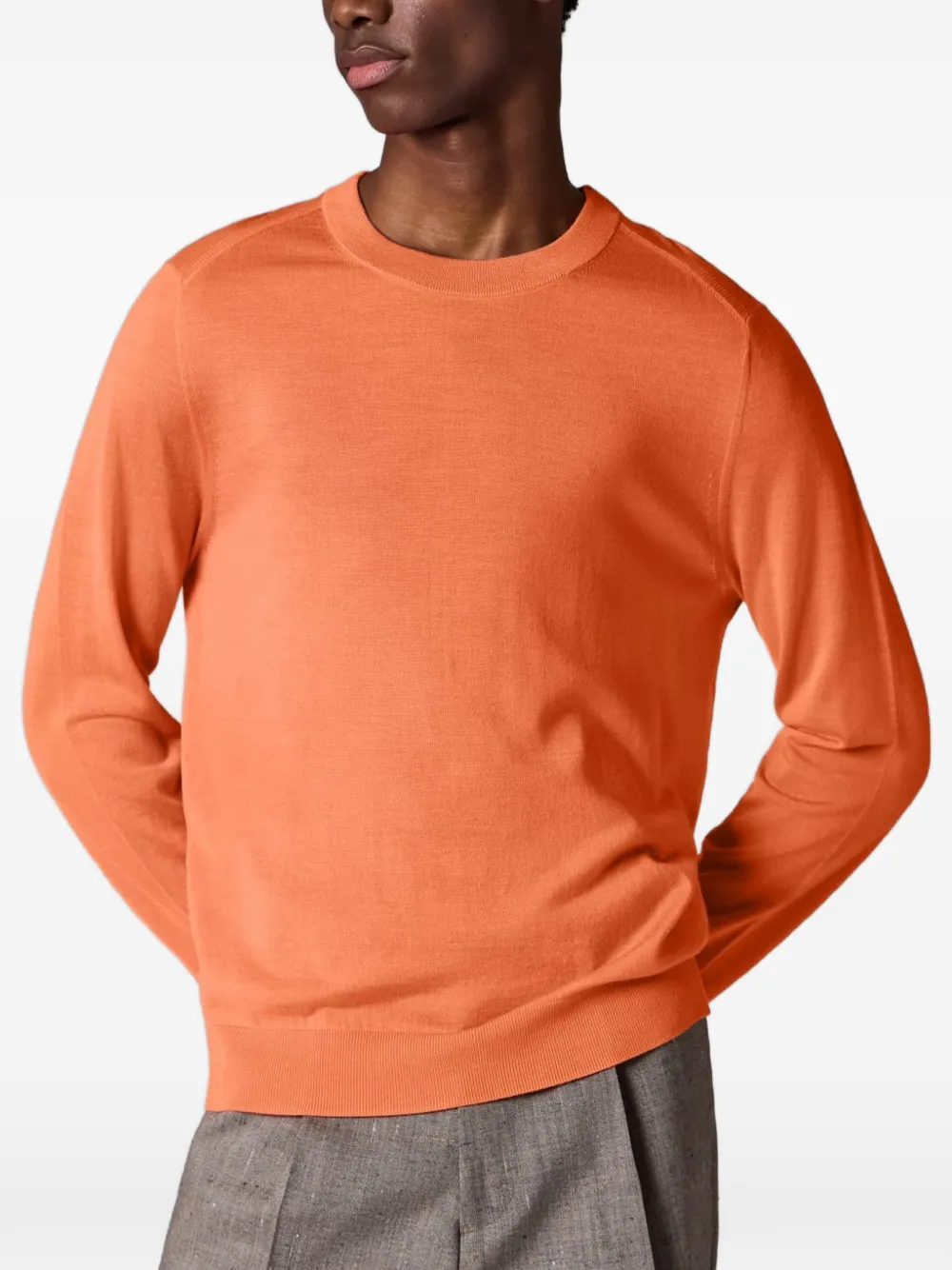 Paul Smith Artist Stripe trui van merinowol Oranje