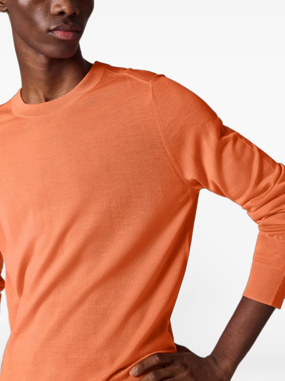 Paul Smith Artist Stripe trui van merinowol Oranje
