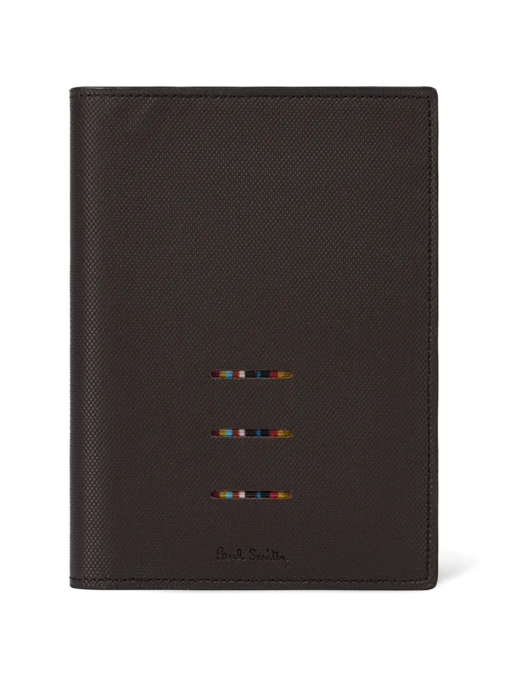 Paul Smith Signature Stripe passport cover - Marrone