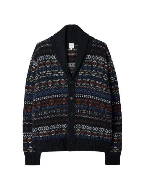 Paul Smith كارديغان منقوش بياقة شال