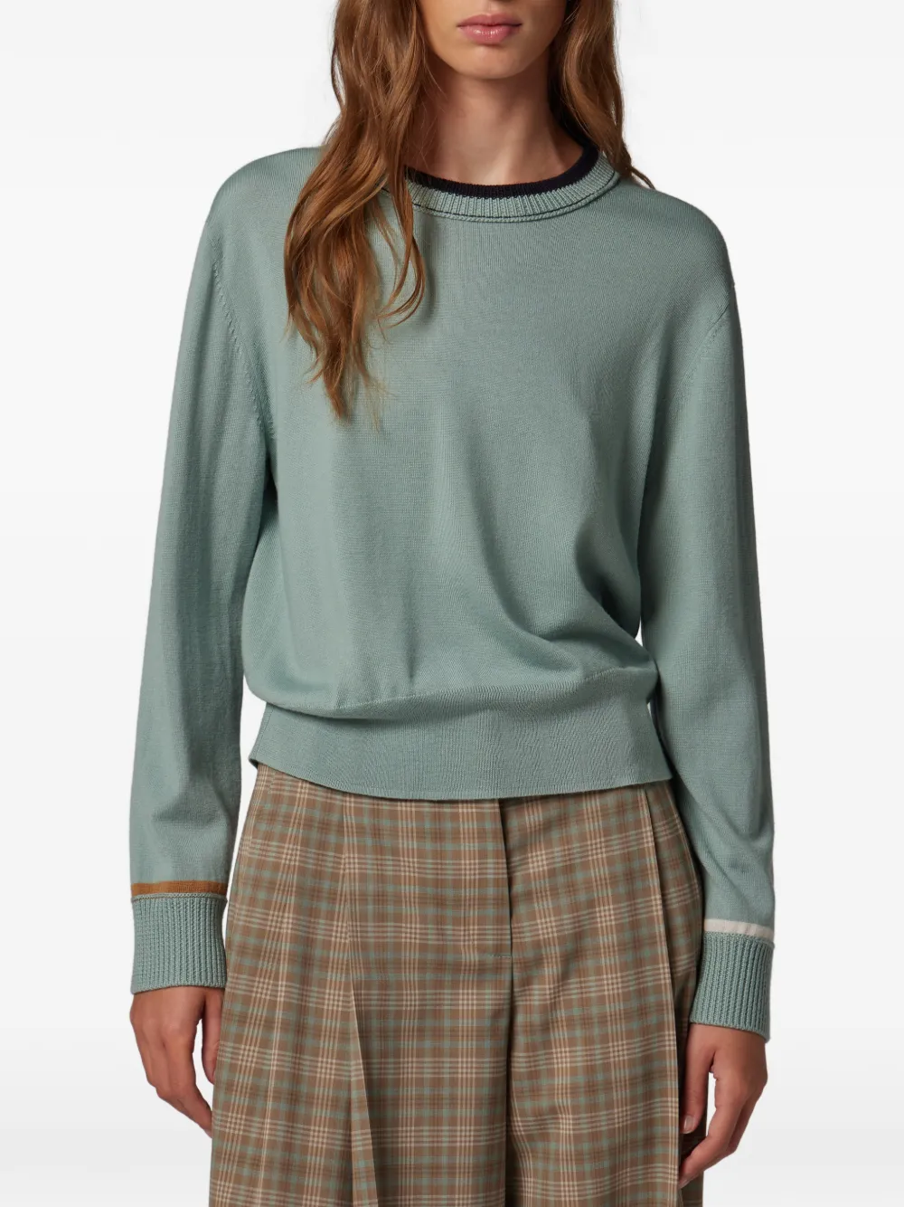  Ps Paul Smith Jersey Con Ribete En Contraste - Verde 