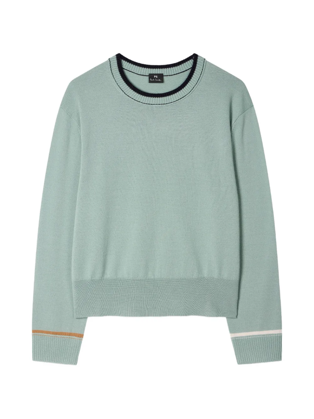 PS Paul Smith contrast-trim crew-neck sweater - Grün