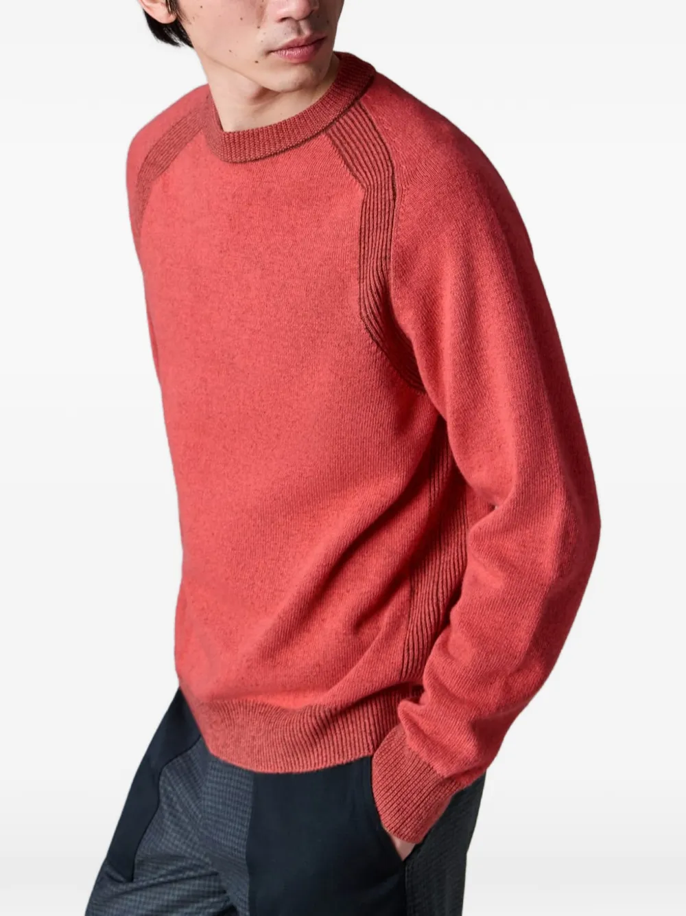 Paul Smith Trui met gevlekte raglan mouwen Rood
